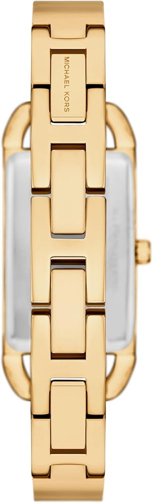 Michael Kors MK4840 gold watch caseback showing link bracelet and model designation