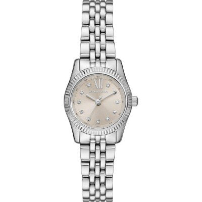 Michael Kors MK4843 Lexington stainless steel watch with crystal dial and fluted bezel