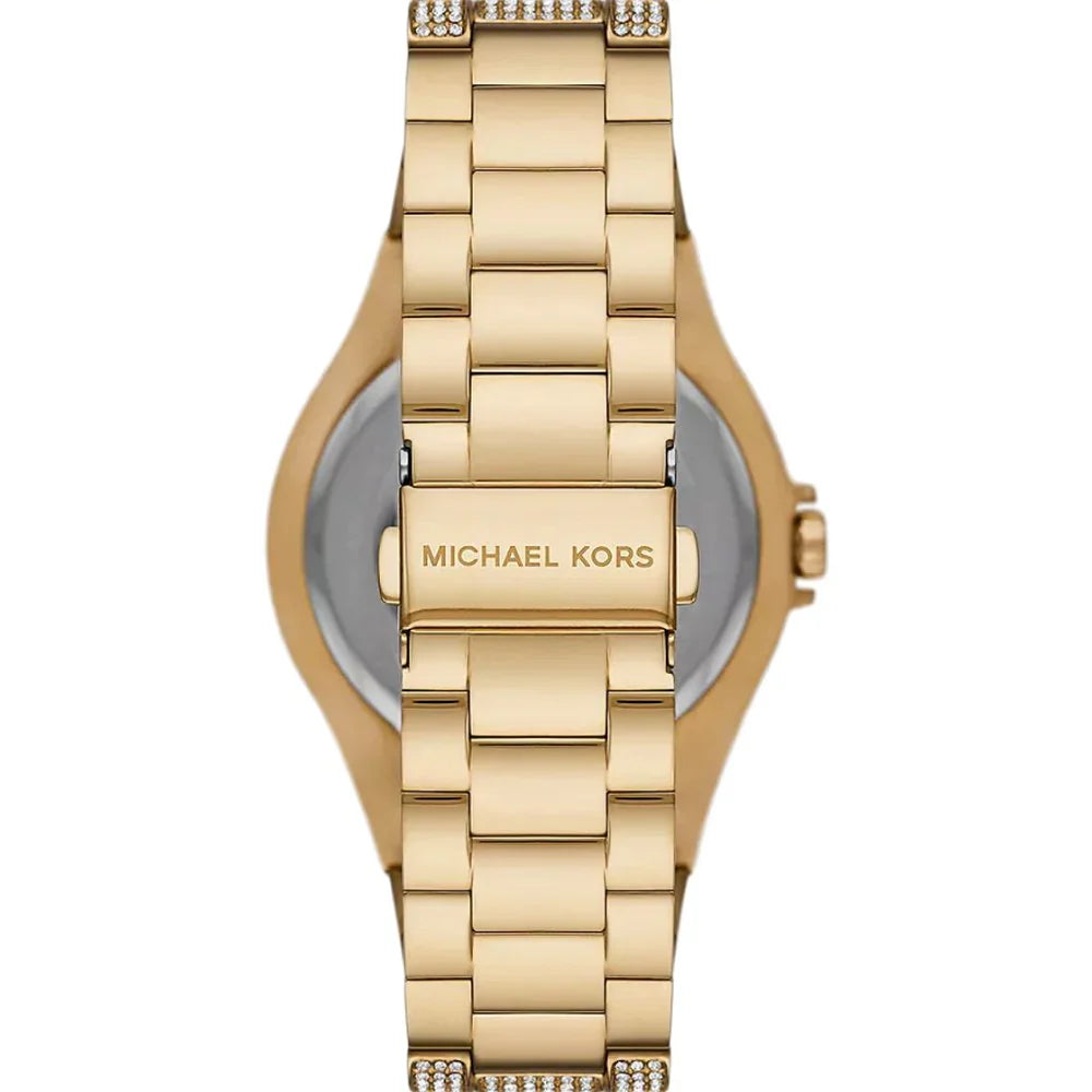 Michael Kors Oversized Lennox Pavé Gold-Tone Watch MK6991