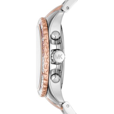 Michael Kors MK7214 Everest side profile showing chronograph pushers and two-tone case
