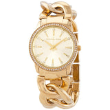 Michael Kors Nini Crystal Gold Dial Chain Link Ladies Watch MK3235 - The Watches Men & CO