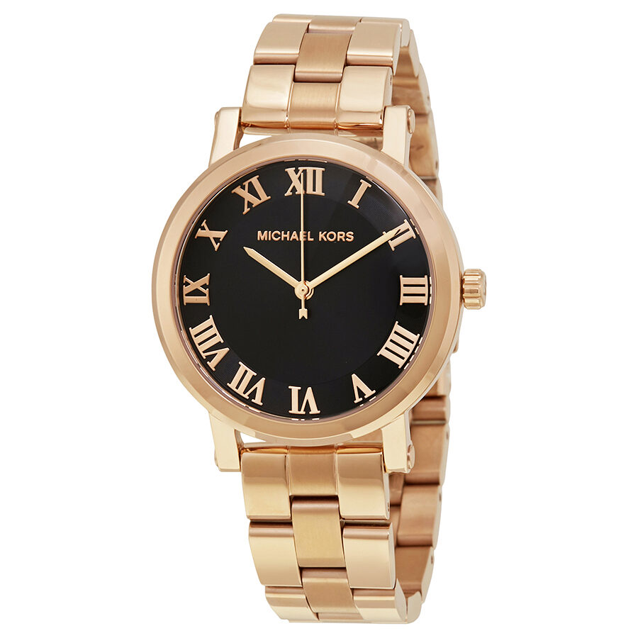 Michael Kors Norie Black Dial Ladies Watch MK3585