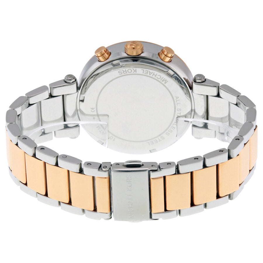 Michael Kors Parker Chronograph Blue Dial Two-tone Ladies Watch MK6141