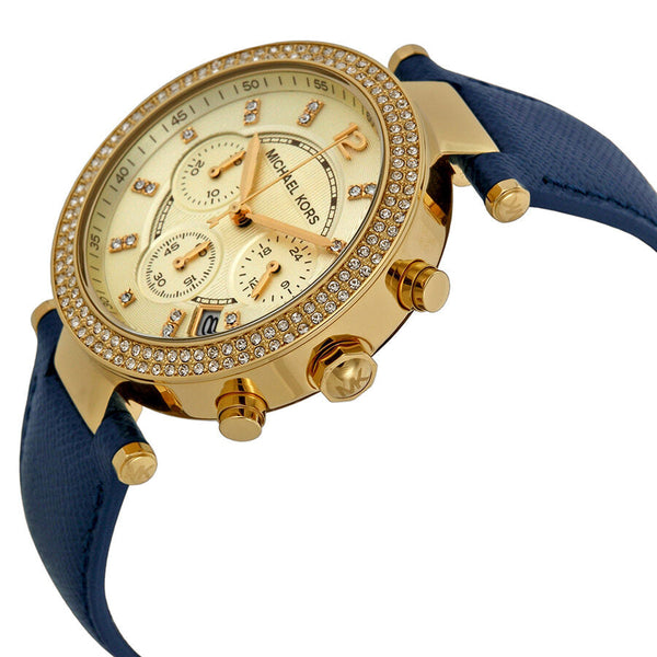 Michael Kors Parker Chronograph Gold-tone Ladies Watch #MK2280 - The Watches Men & CO #2