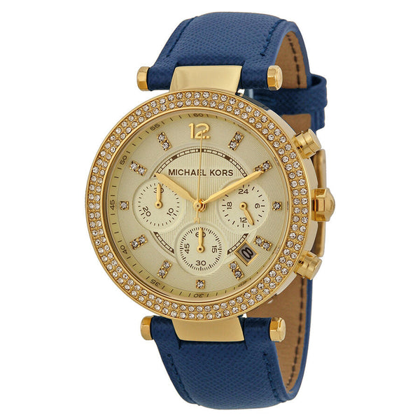 Michael Kors Parker Chronograph Gold-tone Ladies Watch #MK2280 - The Watches Men & CO