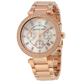 Michael Kors Parker Chronograph Rose Gold-tone Ladies Watch #MK5491 - The Watches Men & CO