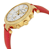 Michael Kors Parkers Chronograph White Dial Pink Leather Ladies Watch #MK2297 - Watches of Australia #2