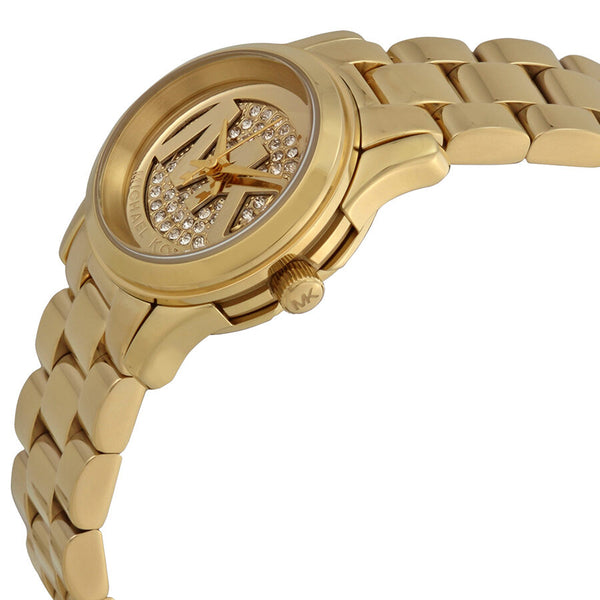 Michael Kors Petite Runway Champagne Dial Gold-tone Ladies Watch MK3304 - The Watches Men & CO #2