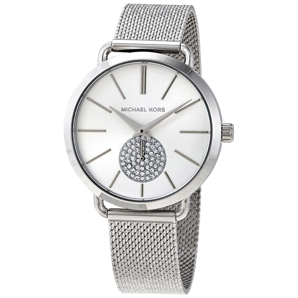 Michael Kors Portia Crystal Quartz Silver Dial Ladies Watch MK3843 - The Watches Men & CO