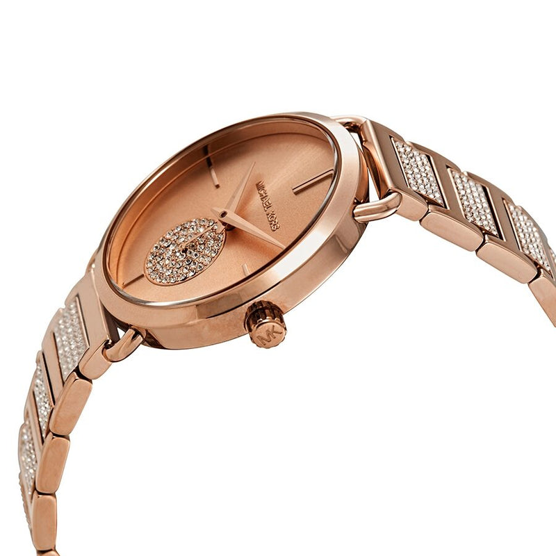 Michael Kors Portia Crystal Rose Gold Dial Ladies Watch MK3853 - The Watches Men & CO #2