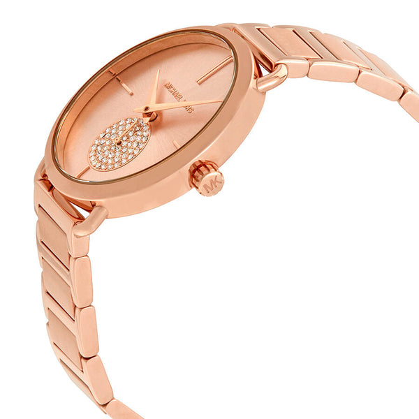 Michael Kors Portia Rose Dial Rose Gold-tone Ladies Watch #MK3640 - The Watches Men & CO #2