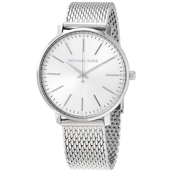 Michael Kors Pyper Quartz Crystal Silver Dial Ladies Watch MK4338 - The Watches Men & CO