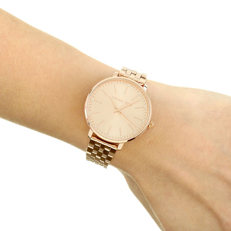 Michael Kors Pyper Rose Gold Unisex Watch MK3897 - The Watches Men & CO #5