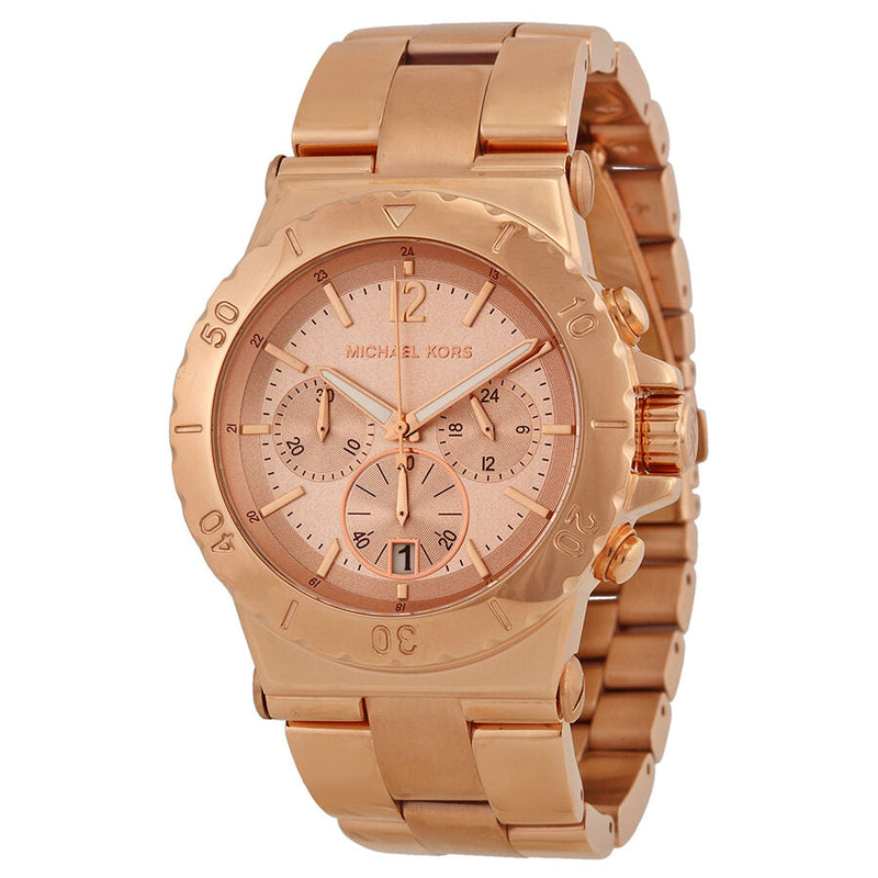 Michael Kors Rose Gold Dial Chronograph Ladies Watch MK5314 - Watches of Australia