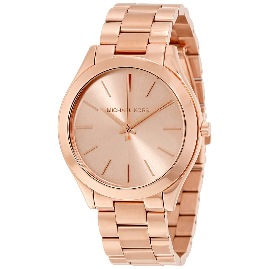 Michael Kors Runway rose dial rose gold-tone unisex watch with bracelet