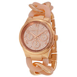 Michael Kors Runway Twist Rose Dial Rose Gold-tone Ladies Watch MK4283 - Watches of Australia