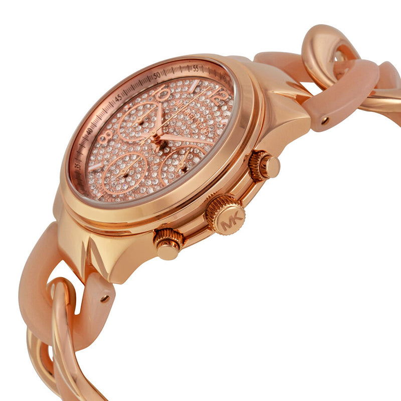 Michael Kors Runway Twist Rose Dial Rose Gold-tone Ladies Watch MK4283 - Watches of Australia #2