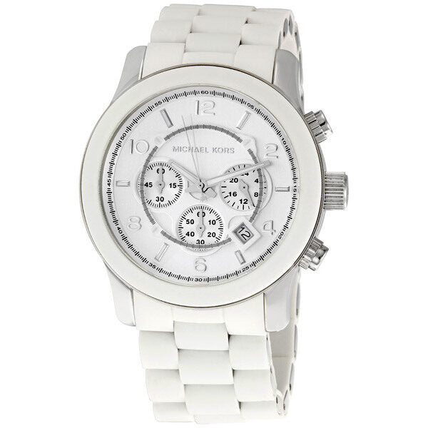 Michael Kors Runway White Chrono Unisex Watch MK8108 - The Watches Men & CO