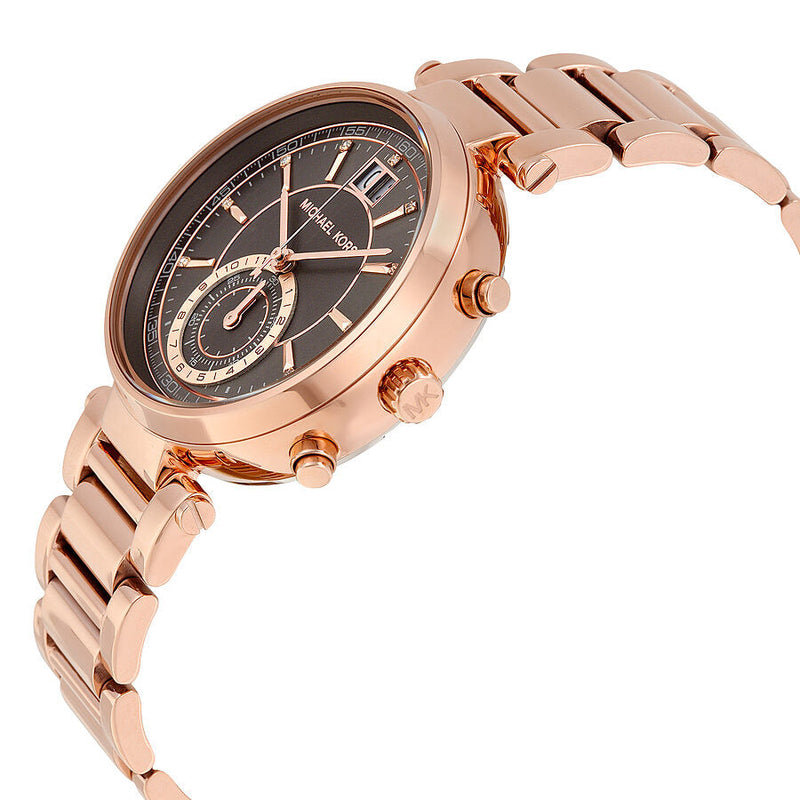 Michael Kors Sawyer Grey Dial Rose Gold-plated Ladies Watch MK6226 - Watches of Australia #2