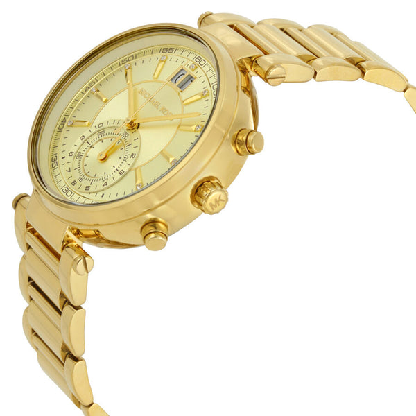 Michael Kors Sawyer Gold Dial Ladies Watch MK6362 - The Watches Men & CO #2