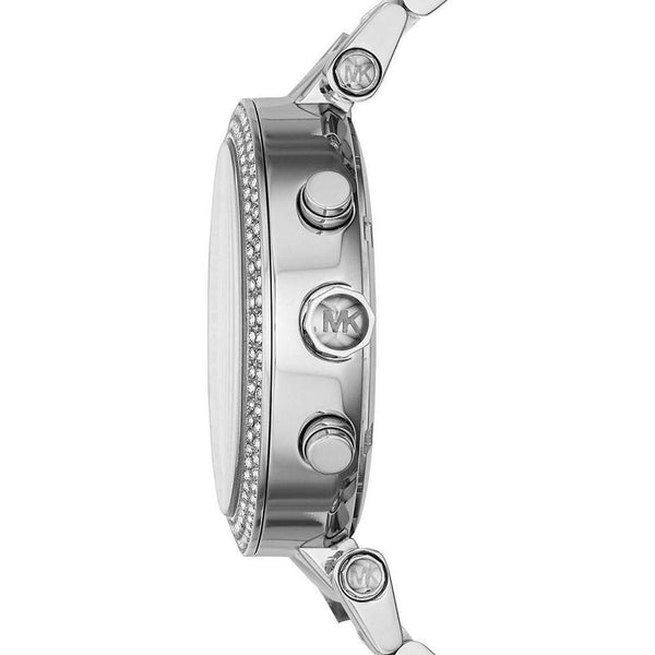 Michael Kors Parker Crystal Paved Silver Ladies Watch MK6104 - The Watches Men & CO #2