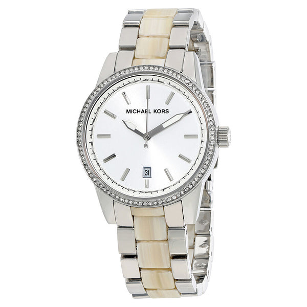 Michael Kors Silver Dial Steel and Acrylic Ladies Watch MK6371 - Watches of Australia