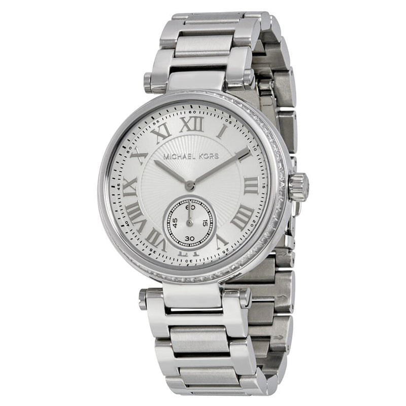 Michael Kors Skylar Silver Dial Stainless Steel Ladies Watch MK5866 - The Watches Men & CO