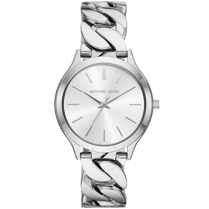 Michael Kors Slim Runway Quartz White Dial Ladies Watch MK7474 - The Watches Men & Co