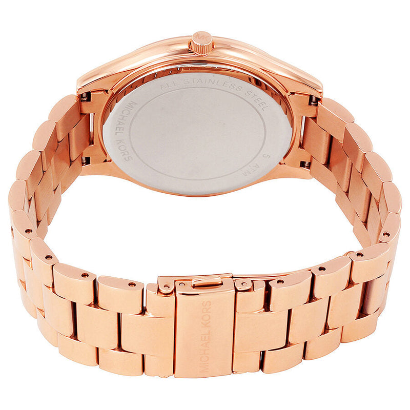 Michael Kors Slim Runway Rose Gold Tone Dial Ladies Watch MK3591 - The Watches Men & CO #3