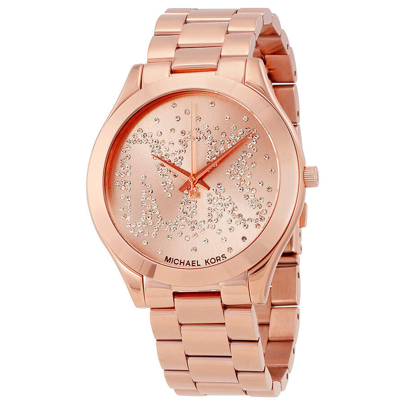 Michael Kors Slim Runway Rose Gold Tone Dial Ladies Watch MK3591 - The Watches Men & CO