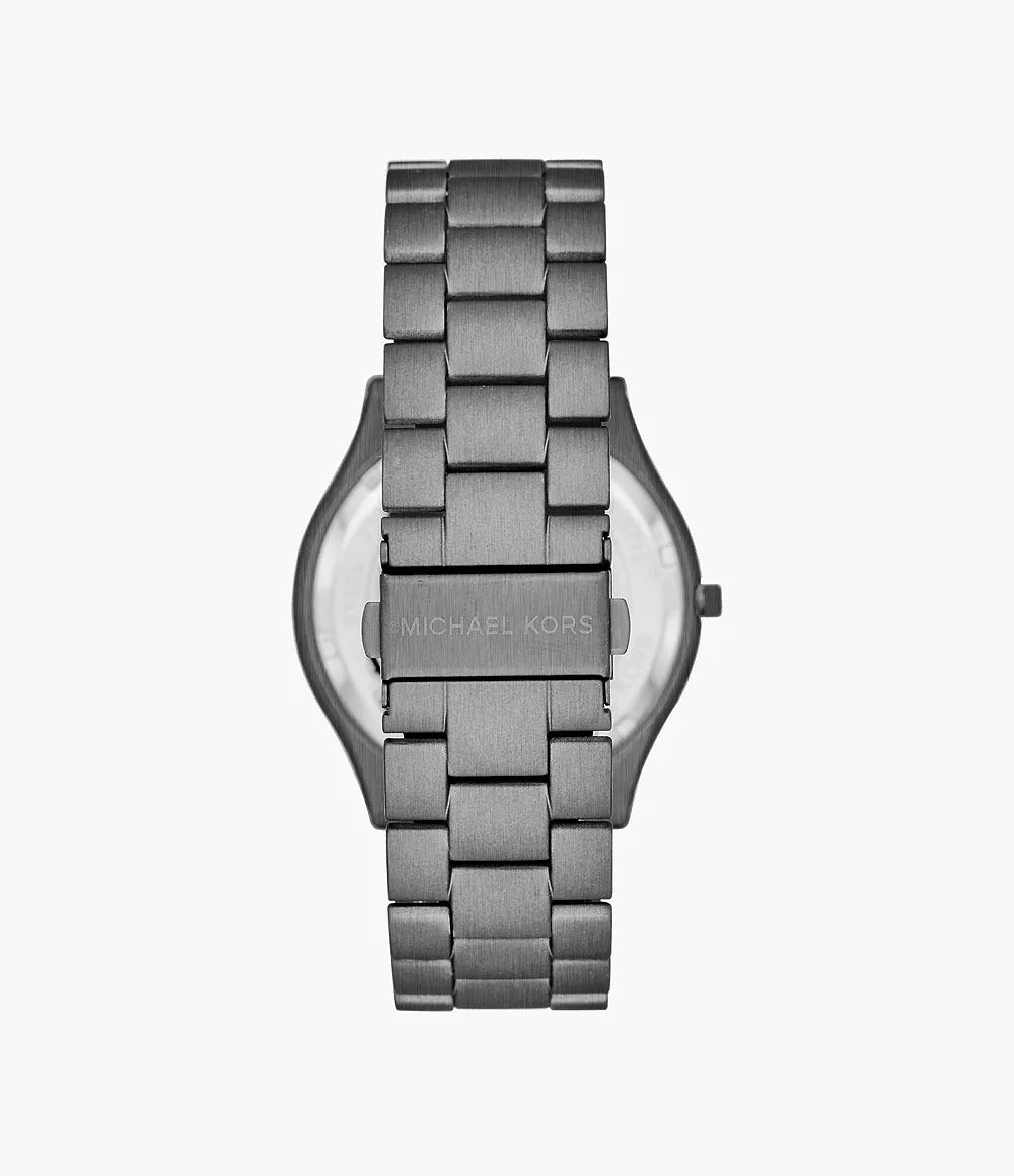 Michael Kors Slim Runway Three-Hand Gunmetal Stainless Steel Watch - MK1044