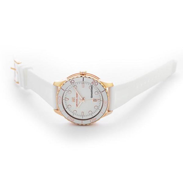 Michael Kors Runway White Silicon Strap Women's Watch MK6853 - The Watches Men & CO #2