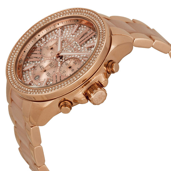 Michael Kors Wren Crystal Pave Dial Chronograph Ladies Watch MK6096 - The Watches Men & CO #2