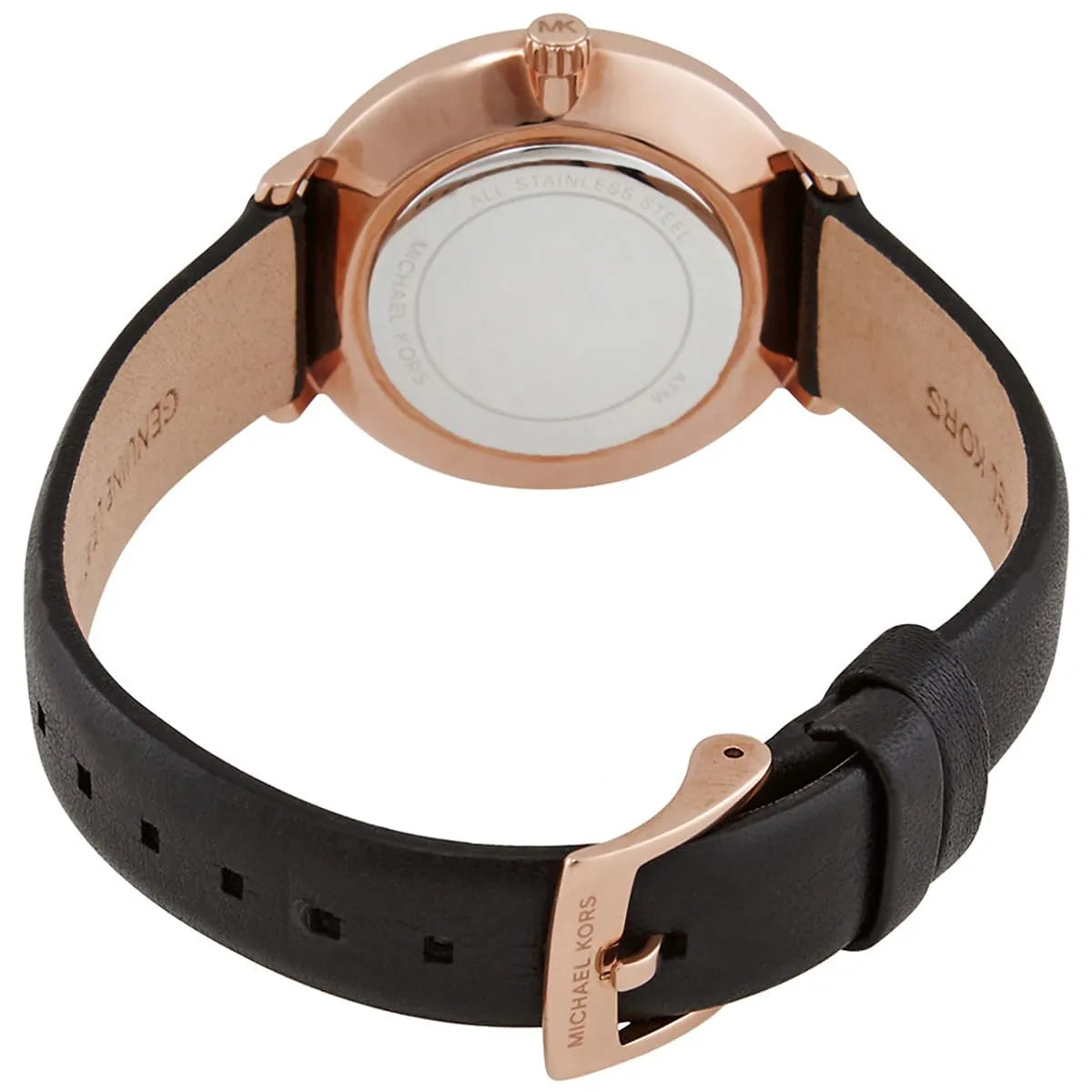 Michael Kors Pyper Black Leather Strap Women's Watch - MK2835
