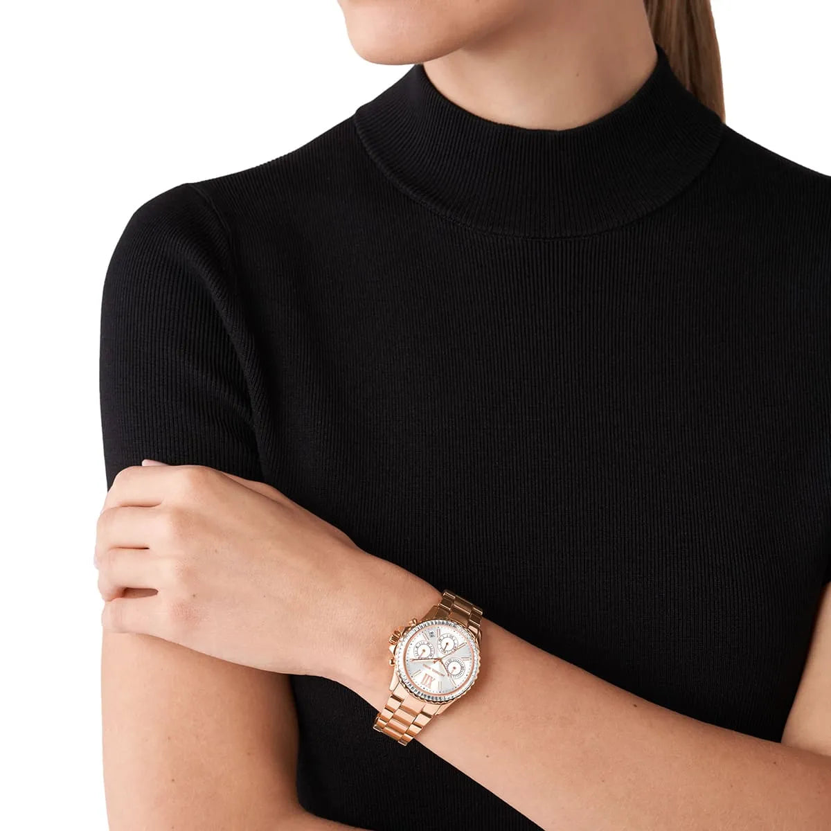 Michael Kors Everest Chronograph Rose Gold-Tone Women's Watch - MK7213