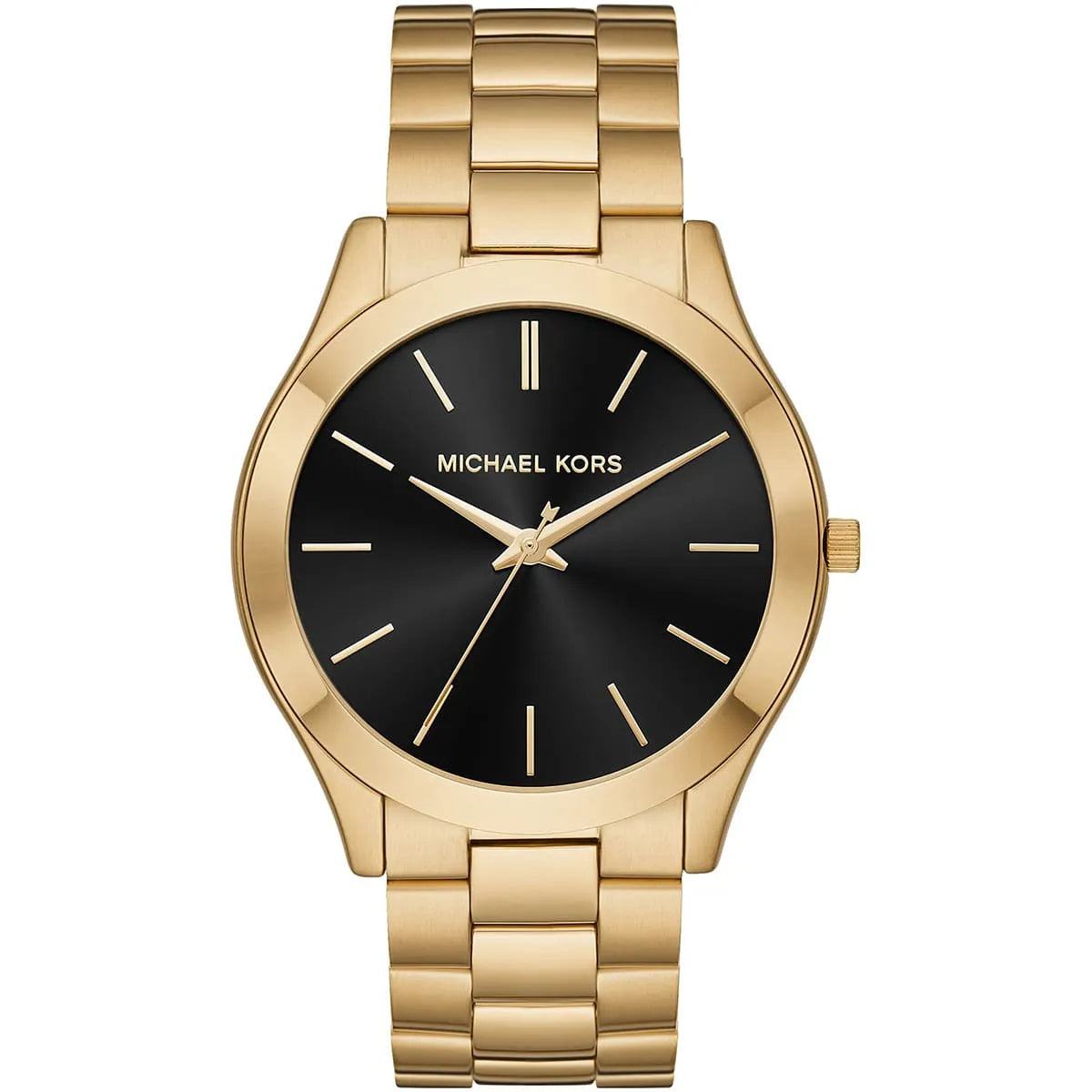 Michael Kors Oversized Slim Runway Balck Dial Gold Men's Watch - MK8621
