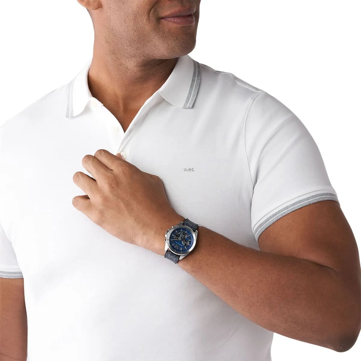 Michael Kors Oversized Brecken Logo and Silver-Tone Men's Watch - MK8923
