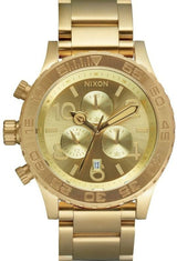 Nixon 42-20 Chrono Champagne Dial Gold Tone Men's Watch A037-502