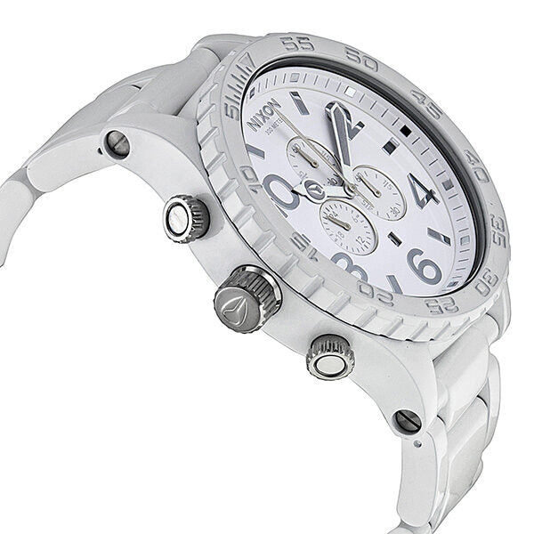 Nixon 51-30 Chronograph White Dial White PVD Men's Watch A0831255 - Watches of Australia #2