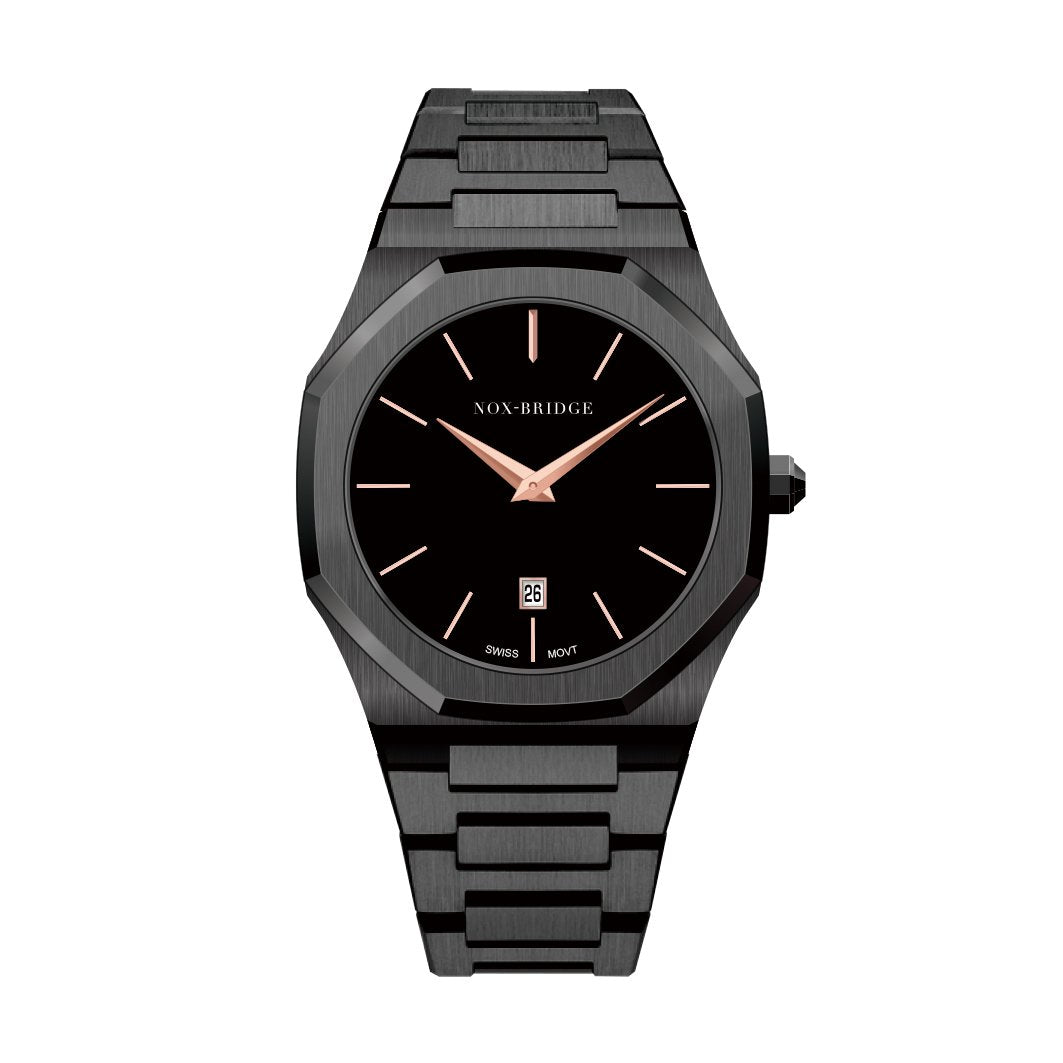Noxbridge Revo All Black Watch ECC40B (Scratched Glass)