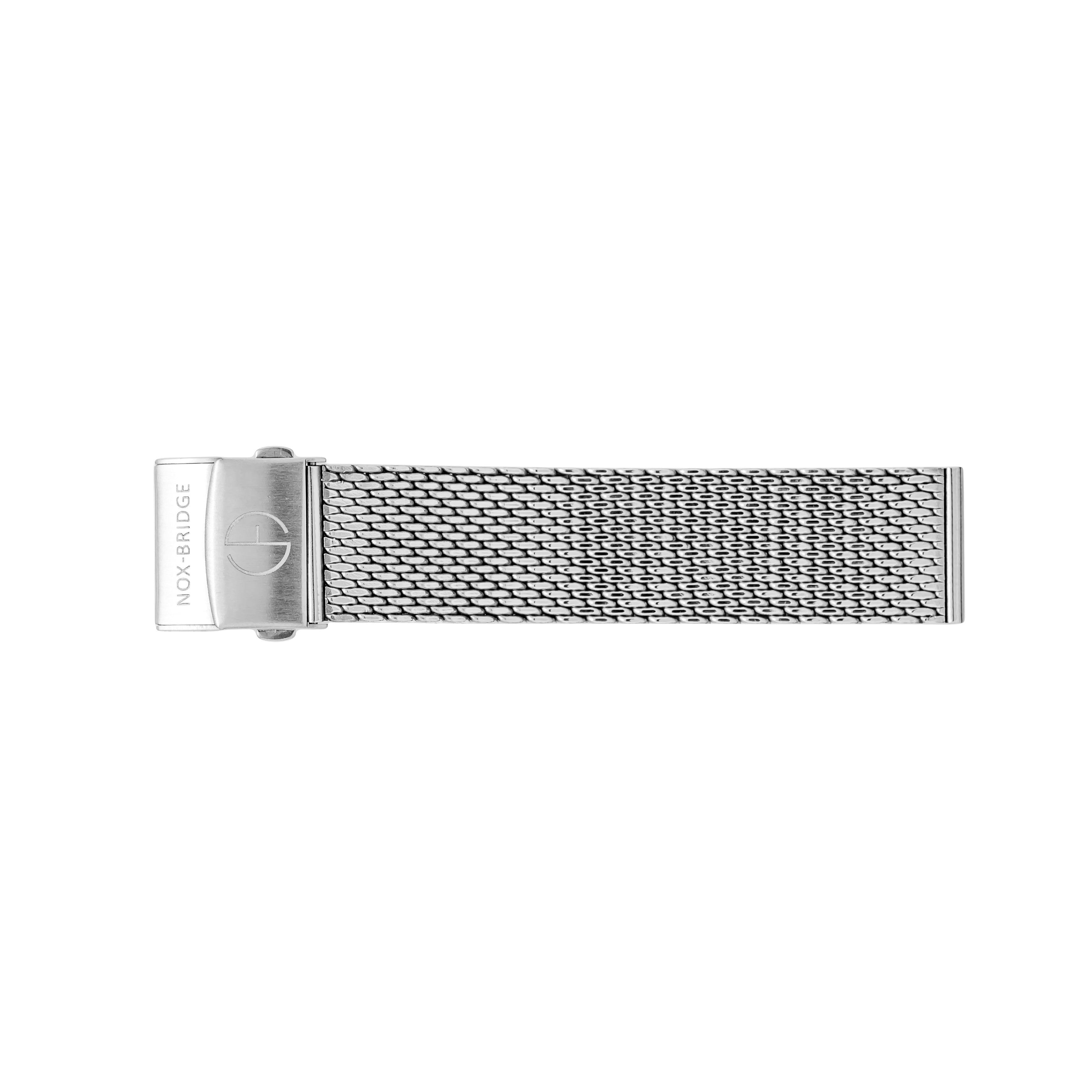 Noxbridge Pegasus silver stainless steel mesh bracelet with clasp