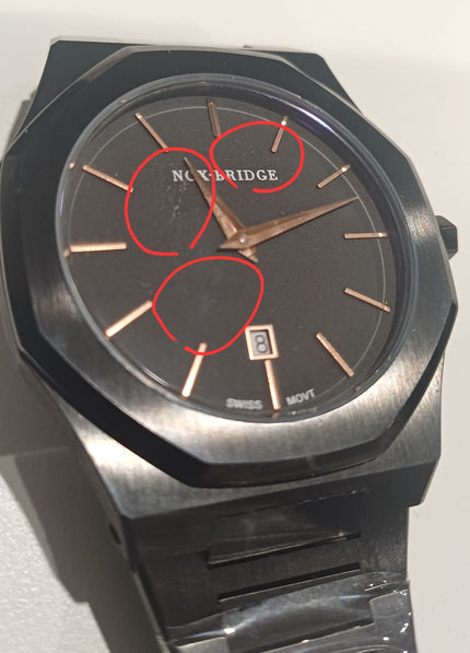 Noxbridge Revo All Black Watch ECC40B (Damaged Glass)