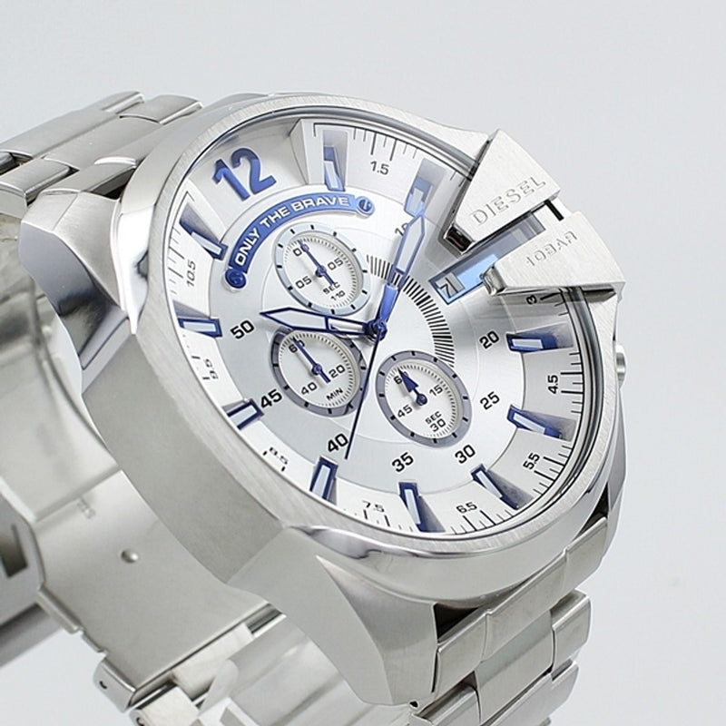 Diesel Mega Chief Chrono Silver Men's Watch DZ4477 - Watches of Australia #2
