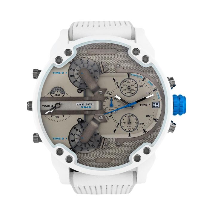 Diesel Mr. Daddy 2.0 Chrono White and Gray Men's Watch #DZ7419 - Watches of Australia