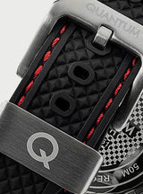 Quantum Black Chronograph Silicone Strap Men's Watch HNG956.351