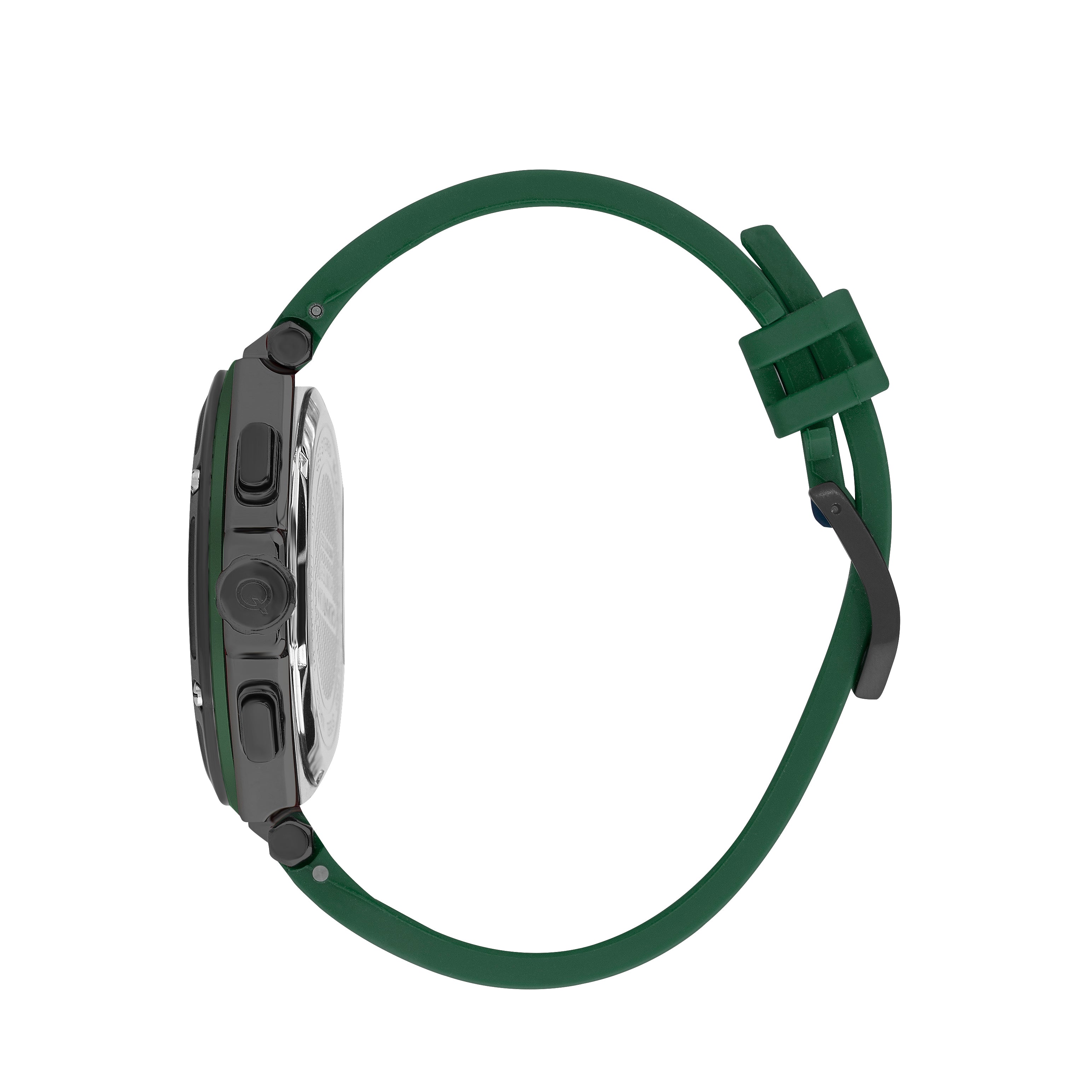 Quantum Hunter Chronograph Green Silicone Strap Watch – HNG1010.656