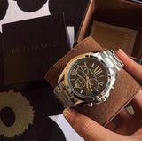 Michael Kors Bradshaw Chronograph Black Dial Silver Unisex Watch MK5705 - Watches of Australia #8