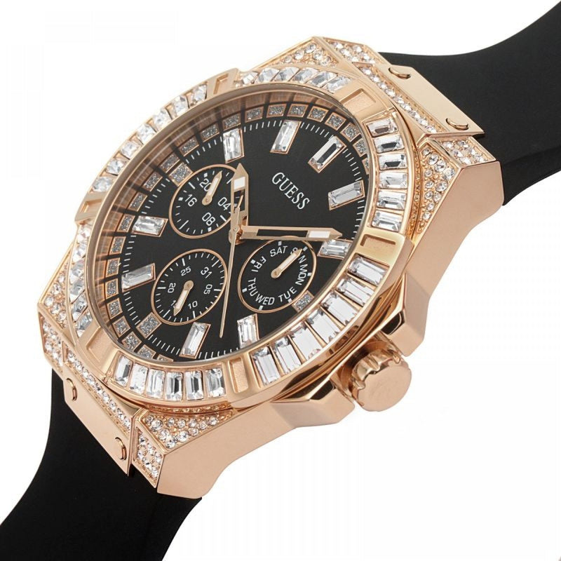 Guess Venus Black Silicone Crystal Women's Watch GW0118L2 - Watches of Australia #2