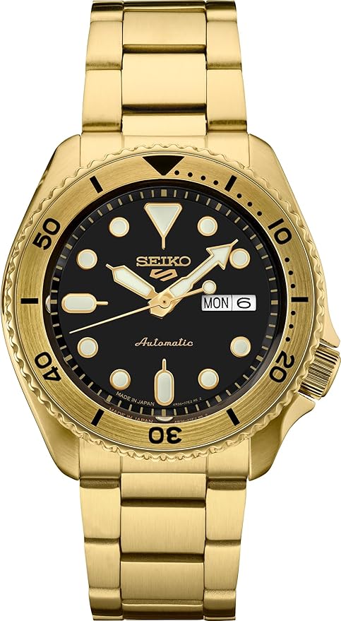 Seiko 5 Sports Automatic Gold Men's Watch - SRPK18