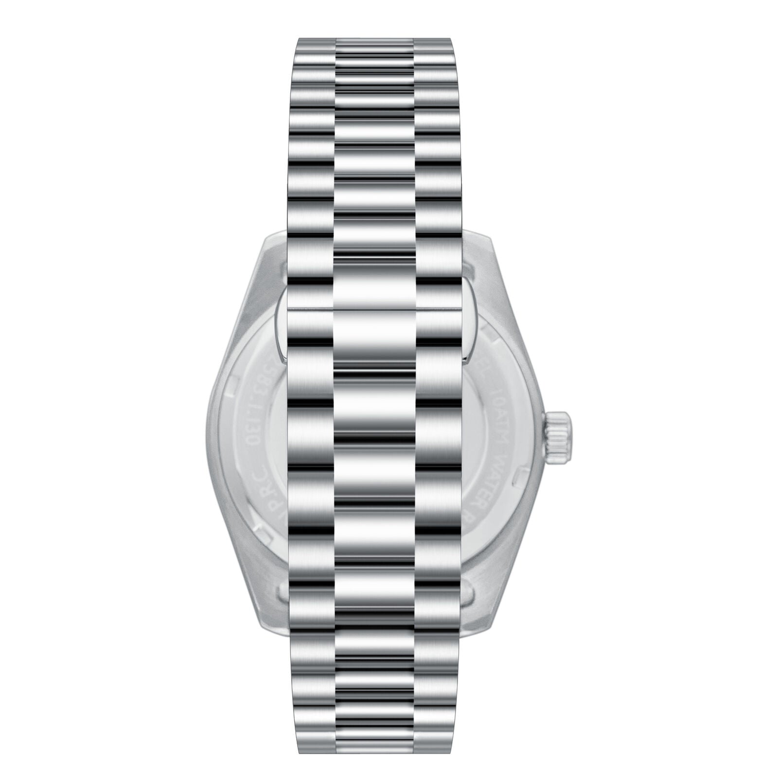 Silver-tone three-link bracelet strap of Slazenger Classic watch
